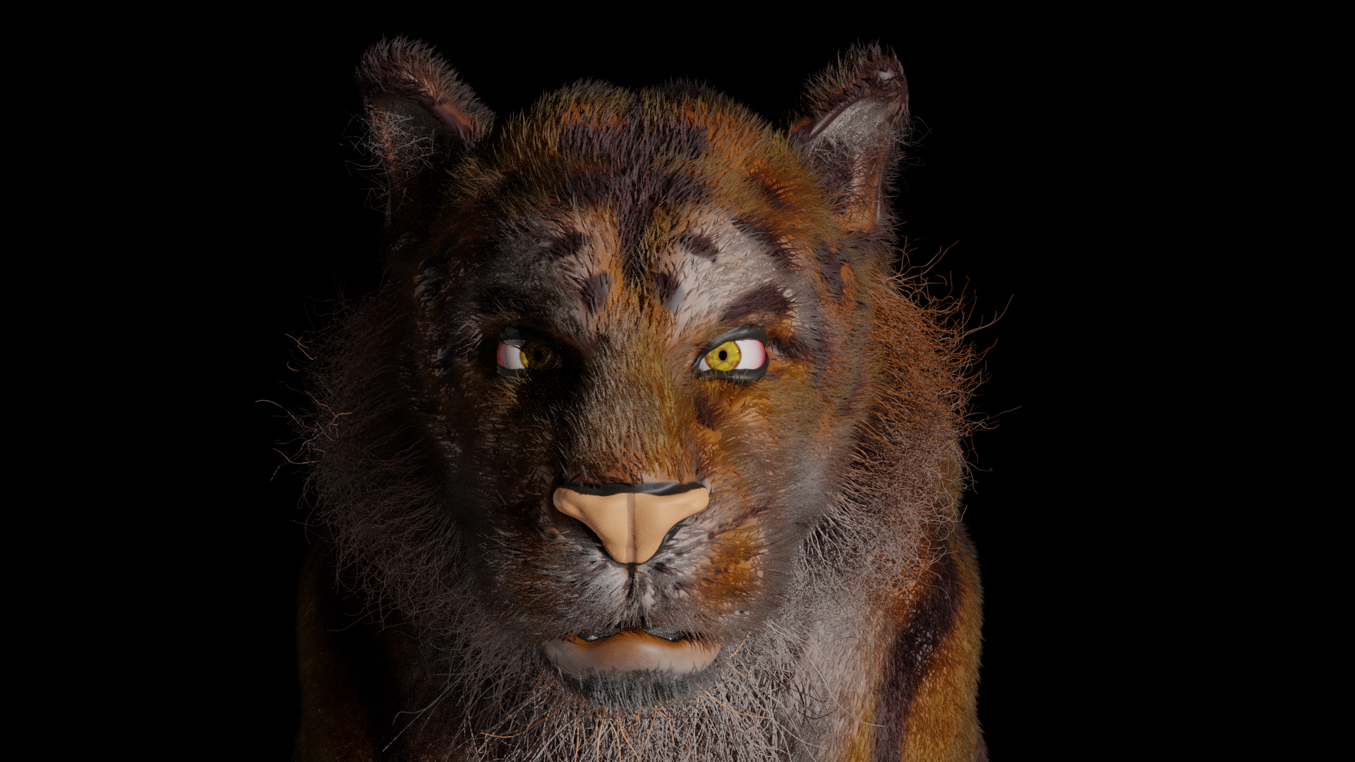 tiger rendering